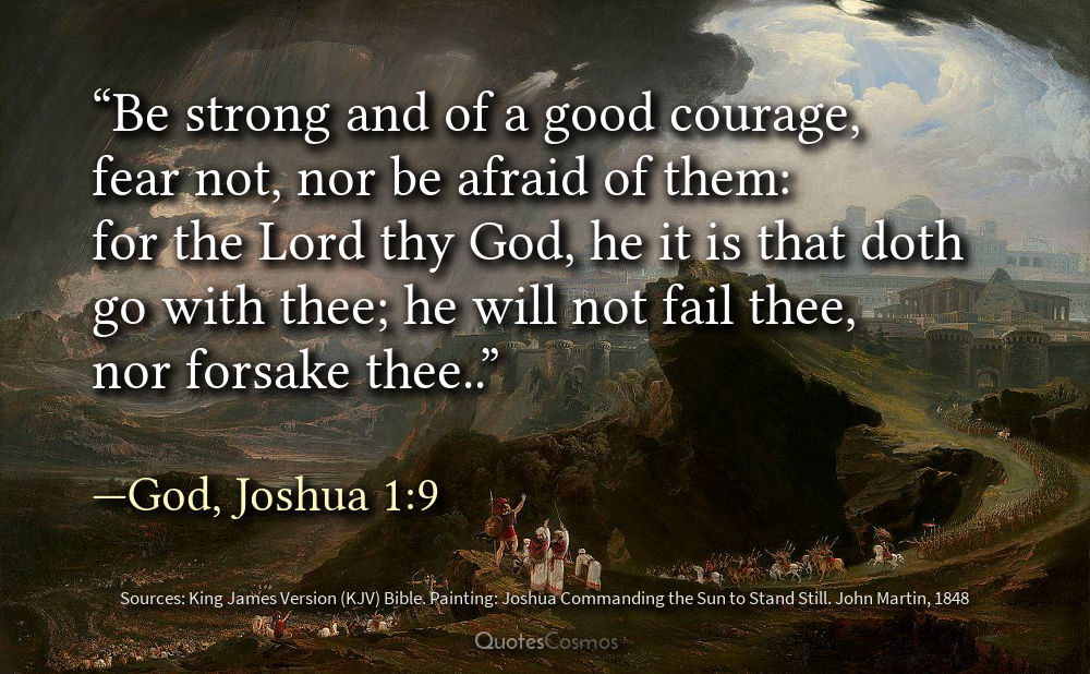 Joshua 1:9 “Be strong and courageous”: Translation, Meaning, Context