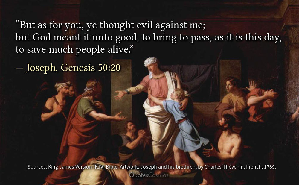 Genesis 5020 “you Meant It For Evil God Meant It For Good