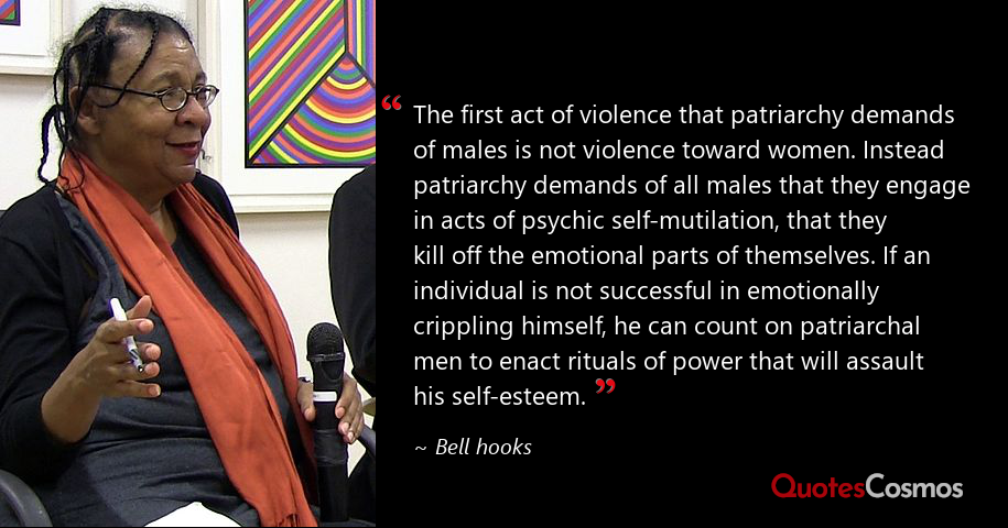 “The first act of violence that…” Bell hooks Quote