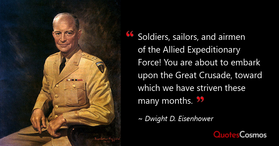 Dwight D Eisenhower Quotes Soldiers, Sailors, And Airmen…” Dwight D. Eisenhower Quote