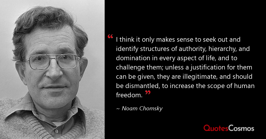 I Think It Only Makes Sense To Seek Noam Chomsky Quote